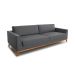 Sofá 3 Lugares Bartô Linho Cinza 180 cm