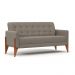 Sofá 3 Lugares Brooklin Linho Cinza 180 cm
