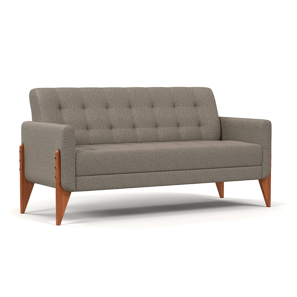 Sofá 3 Lugares Brooklin Linho Cinza 180 cm