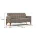 Sofá 3 Lugares Brooklin Linho Cinza 230 cm