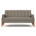 Sofá 3 Lugares Brooklin Linho Cinza 230 cm