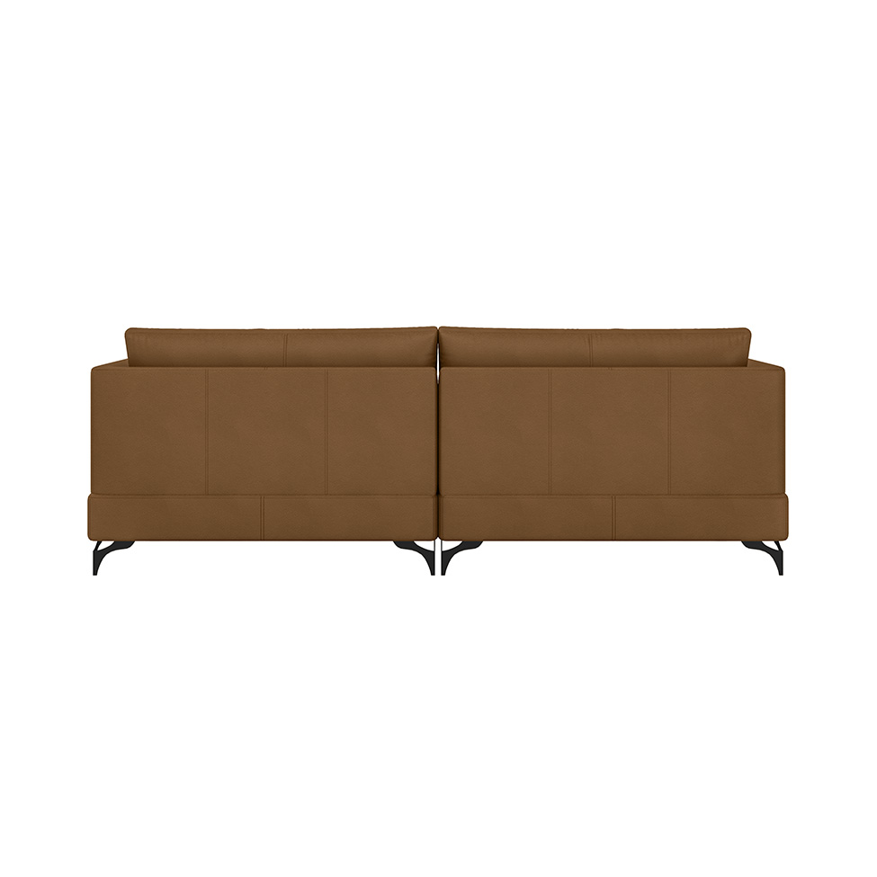 Sofá 3 Lugares Dallas Couro Marrom 230 cm