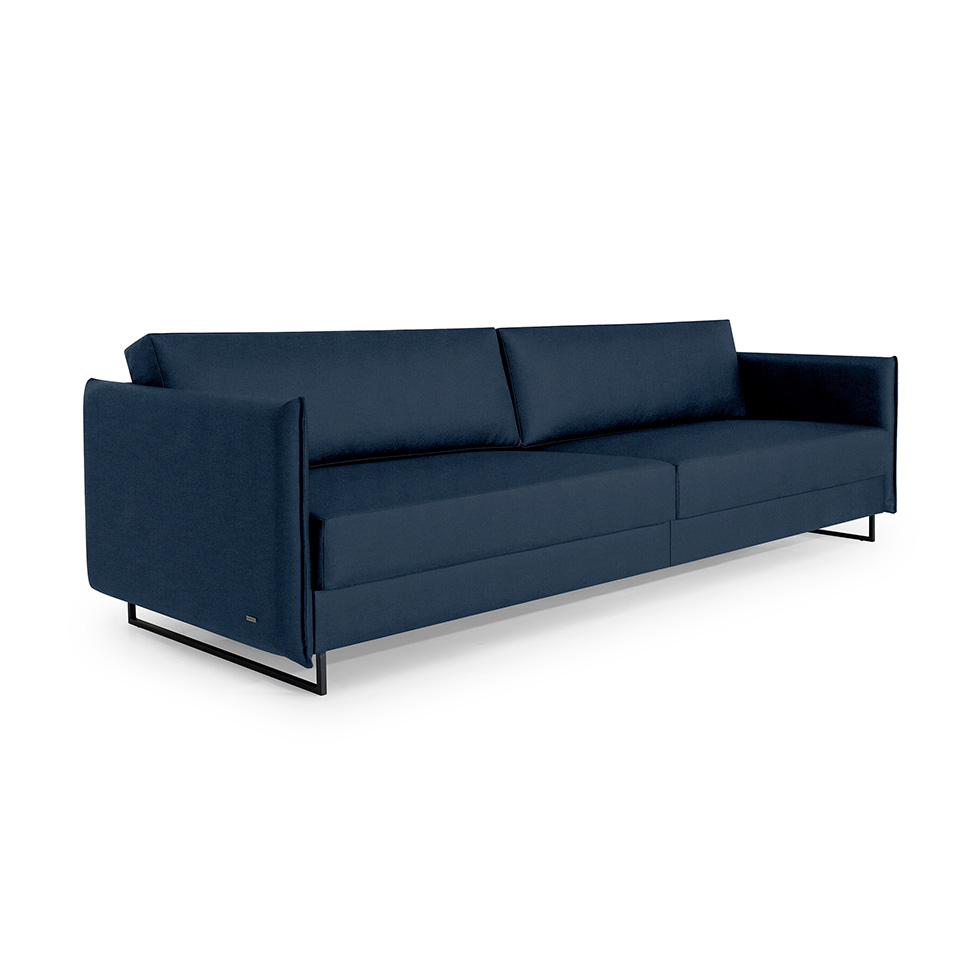 Sofá 3 Lugares Enrico Linho Azul 210 cm