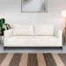 Sofá 3 Lugares Eros Linho Bouclê Off White 180 cm
