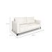 Sofá 3 Lugares Eros Linho Bouclê Off White 180 cm
