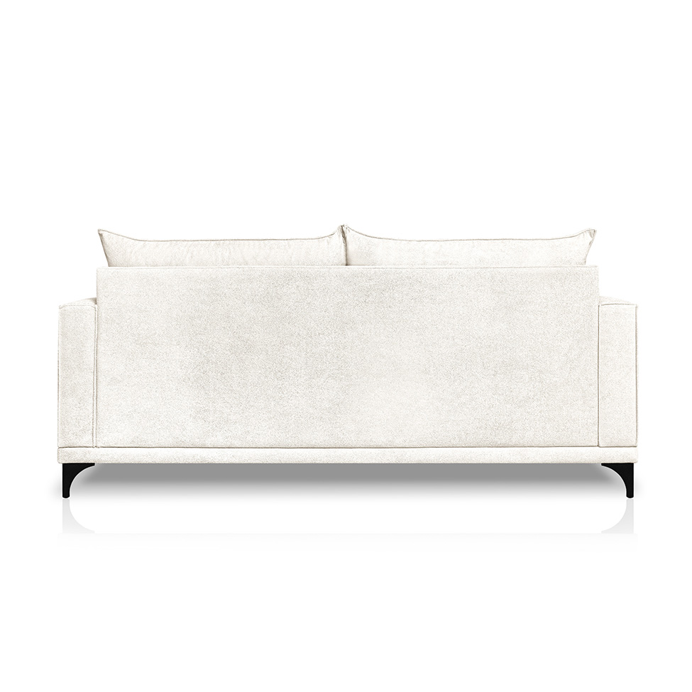 Sofá 3 Lugares Eros Linho Bouclê Off White 180 cm
