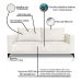 Sofá 3 Lugares Eros Linho Bouclê Off White 180 cm