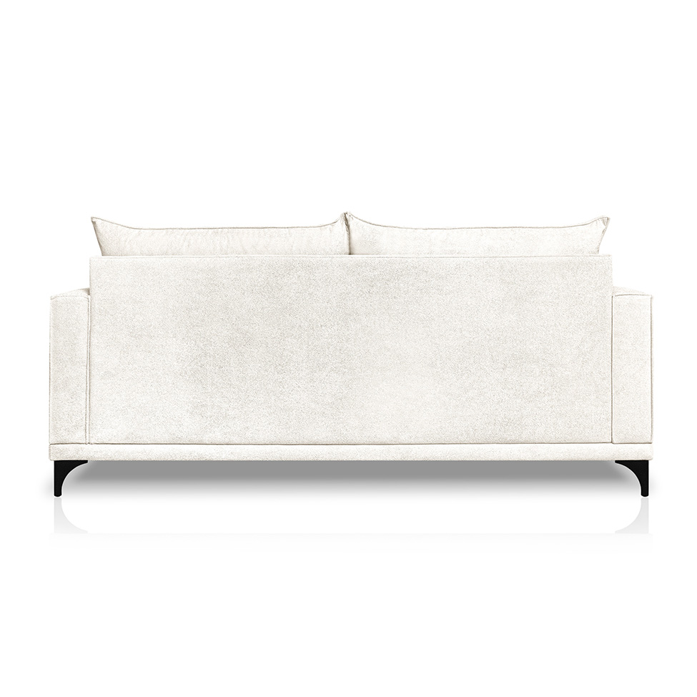 Sofá 3 Lugares Eros Linho Bouclê Off White 200 cm