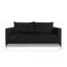 Sofá 3 Lugares Eros Linho Bouclê Preto 220 cm