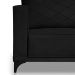 Sofá 3 Lugares Eros Linho Bouclê Preto 220 cm