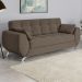 Sofá 3 Lugares Larissa Suede Castanho