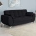 Sofá 3 Lugares Larissa Suede Preto