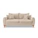 Sofá 3 Lugares Lisboa Bouclé Bege 180 cm