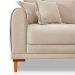 Sofá 3 Lugares Lisboa Bouclé Bege 220 cm
