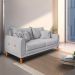 Sofá 3 Lugares Lisboa Bouclé Cinza 180 cm