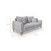 Sofá 3 Lugares Lisboa Bouclé Cinza 180 cm