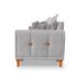 Sofá 3 Lugares Lisboa Bouclé Cinza 180 cm