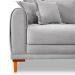 Sofá 3 Lugares Lisboa Bouclé Cinza 200 cm