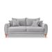 Sofá 3 Lugares Lisboa Bouclé Cinza 200 cm