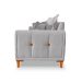 Sofá 3 Lugares Lisboa Bouclé Cinza 200 cm