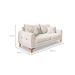Sofá 3 Lugares Lisboa Bouclé Off White 180 cm