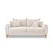 Sofá 3 Lugares Lisboa Bouclé Off White 180 cm