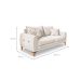 Sofá 3 Lugares Lisboa Bouclé Off White 200 cm