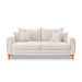 Sofá 3 Lugares Lisboa Bouclé Off White 200 cm