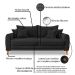 Sofá 3 Lugares Lisboa Bouclé Preto 180 cm