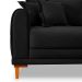 Sofá 3 Lugares Lisboa Bouclé Preto 200 cm