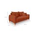 Sofá 3 Lugares Lisboa Bouclé Terracota 220 cm