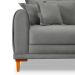 Sofá 3 Lugares Lisboa Veludo Cinza Chumbo 180 cm