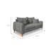 Sofá 3 Lugares Lisboa Veludo Cinza Chumbo 220 cm