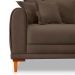Sofá 3 Lugares Lisboa Veludo Marrom 180 cm