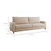 Sofá 3 Lugares Living New York Linho Bege