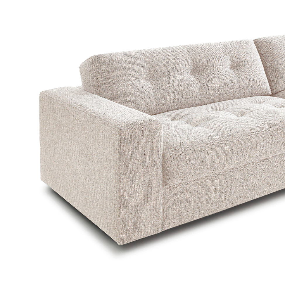 Sofá 3 Lugares Lucca Linho Bege 180 cm