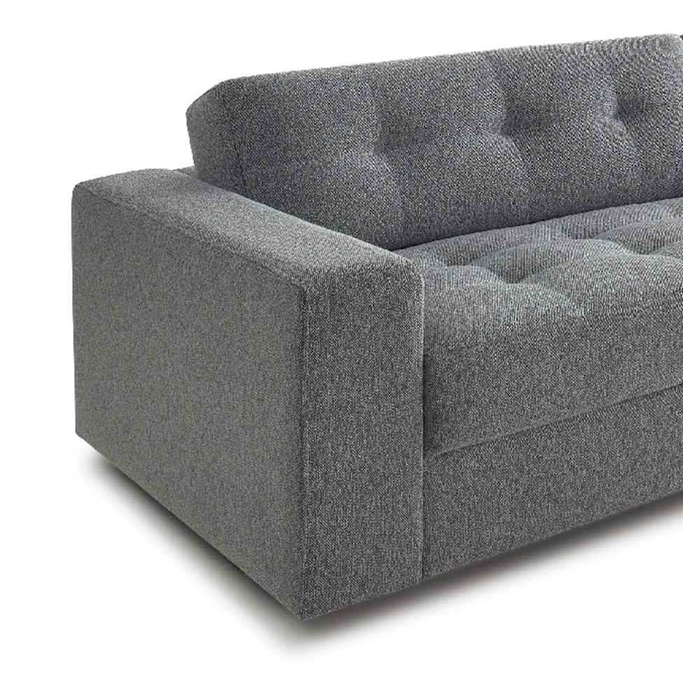 Sofá 3 Lugares Lucca Linho Cinza 180 cm