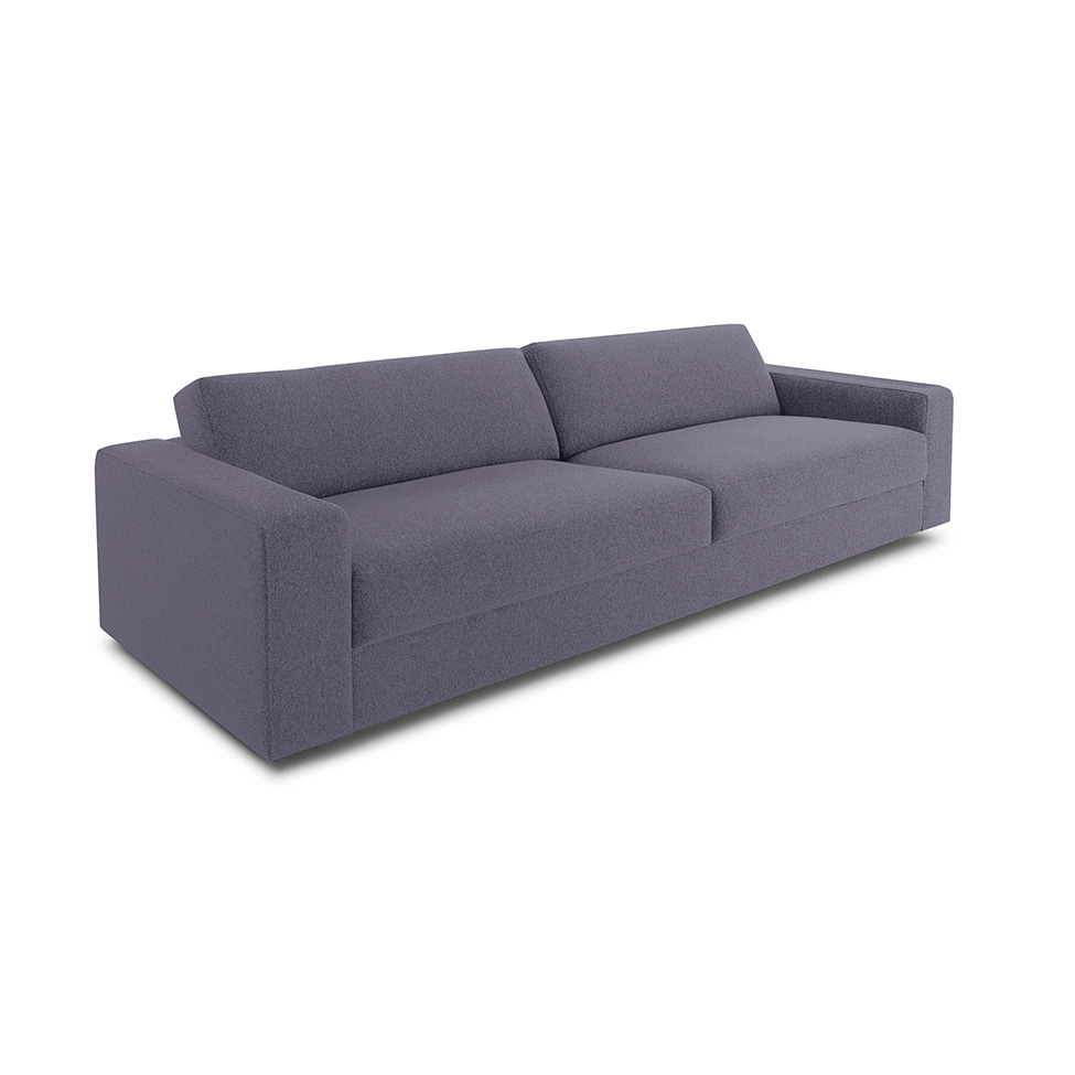Sofá 3 Lugares Luigi Linho Cinza 180 cm