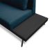 Sofá 3 Lugares Matteo com Mesa de Apoio Direita Linho Azul 180 cm