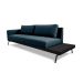 Sofá 3 Lugares Matteo com Mesa de Apoio Direita Linho Azul 240 cm