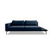 Sofá 3 Lugares Matteo com Mesa de Apoio Direita Linho Azul 240 cm