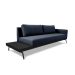 Sofá 3 Lugares Matteo com Mesa de Apoio Esquerda Linho Azul 210 cm