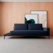 Sofá 3 Lugares Matteo com Mesa de Apoio Esquerda Linho Azul 210 cm
