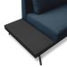 Sofá 3 Lugares Matteo com Mesa de Apoio Esquerda Linho Azul 210 cm