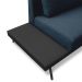 Sofá 3 Lugares Matteo com Mesa de Apoio Esquerda Linho Azul 240 cm