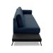 Sofá 3 Lugares Matteo com Mesa de Apoio Esquerda Linho Azul 240 cm