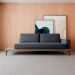 Sofá 3 Lugares Matteo com Mesa de Apoio Esquerda Linho Cinza 180 cm