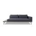 Sofá 3 Lugares Matteo com Mesa de Apoio Esquerda Linho Cinza 180 cm