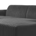 Sofá 3 Lugares Molino com Chaise Direito Veludo Cinza e Dourado