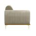 Sofá 3 Lugares Molino com Chaise Direito Veludo Creme e Dourado